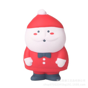 Santa Claus Figurine Plastic Molded Slow <b>Rebound</b> Stress Toy Indoor Decor Christmas Decoration - Product Image 1