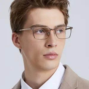 Osicare 2024 high quality luxury custom wholesale spectacle men eyewear glasses optical frames pure titanium eyeglasses