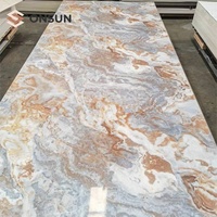 ONSUN-Panneau UV de haute qualité 1220*2800*2mm, feuille de PVC marbrée, profil de décoration intérieure en polyuréthane, capacité de conception de modèle 3D