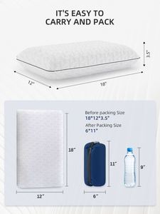 New Sleep Soft Waterproof Comfortable Camping <b>Pillow</b> <b>Memory</b> Foam - Product Image 4