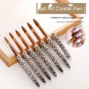 Pinceau à ongles en poils de Kolinsky Sable, rond, tailles 10-20, avec couvercle, pour la manucure, la décoration des ongles - Product Image 3