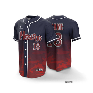 Uniforme de baseball à broderie personnalisée Maillot de baseball à motif vierge par sublimation - Product Image 5