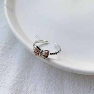 Dylam Fashion 18K Gold Plated <b>Silver</b> Open <b>Ring</b> Bow Promise <b>Ring</b> Cocktail Multi <b>Eternity</b> Engagement Wedding Band <b>Ring</b> for Women - Product Image 5
