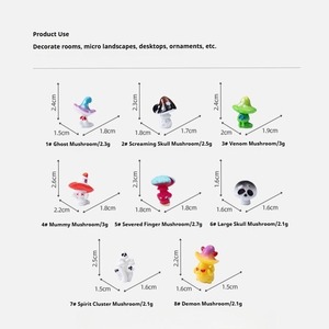 Lindas Mini Figuras de Hongos de Halloween, Adornos Espeluznantes para Micropaisajes - Product Image 2