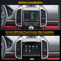 Pour Porsche 2010-2015, écran tactile Android 8,4 pouces, GPS, CarPlay sans fil, navigation automatique DSP, montage sur tableau de bord de style OEM, autoradio