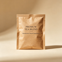 Sachet plat comestible personnalisé avec fermeture éclair, biodégradable et compostable, en papier kraft, pour échantillons de graines et de pilules