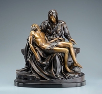 Offre Spéciale Statue commémorative extérieure grandeur nature en bronze Marie et Jésus Pieta en bronze