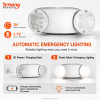 Lampe de Secours LED Rechargeable à Double Faisceau 270LM, Lampe à Double Tête Réglable avec Batterie de Secours pour Usage Commercial
