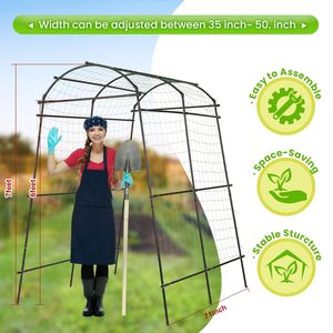 Extérieur Cour Jardin Décor Plantes Grimpantes Arche Treillis Légumes Tomate Concombre Raisin Treillis - Product Image 3