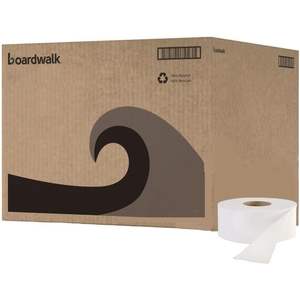 Papier toilette blanc en rouleau jumbo 2 plis, compatible fosses septiques, Boardwalk - 3,2 po X 525 pieds (12 rouleaux/carton) - Product Image 2