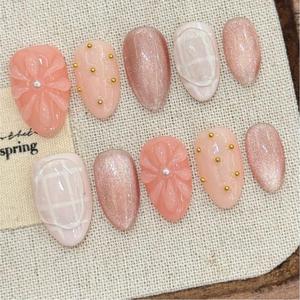 Uñas Postizas Reutilizables <span class=keywords><strong>de</strong></span> Diseño <span class=keywords><strong>de</strong></span> Lujo, Cobertura Completa, Forma Almendrada Mediana, 100% Hechas a Mano, Proveedor <span class=keywords><strong>de</strong></span> Uñas <span class=keywords><strong>de</strong></span> Alta Calidad - Product Image 5