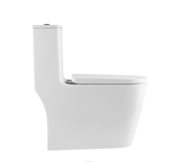 WC monobloc moderne en céramique à chasse d'eau siphonique double, siège à fermeture douce, pour hôpital, hôtel, villa, avec siphon en S ou en P