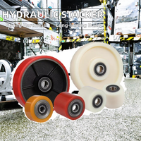Roue en polyuréthane rigide (PU) en nylon pour transpalette, chariot élévateur, manutention de matériaux, sans frein, largeur de moyeu 50 mm