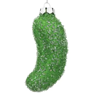 Wholesale Blown Glass Vegetable Crafts Glass Cucumber Christmas Ornament Eco-friendly