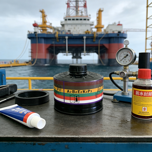 Kartrid Filter Multi-<span class=keywords><strong>Gas</strong></span> Standar 40mm A2B2E2K2P3R untuk Masker <span class=keywords><strong>Gas</strong></span>, Perlindungan Terhadap Uap Organik dan <span class=keywords><strong>Gas</strong></span> Asam - Product Image 2