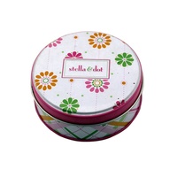 Boîte de rangement ronde en fer blanc personnalisée pour biscuits et emballage de lait, avec couvercle, vente en gros