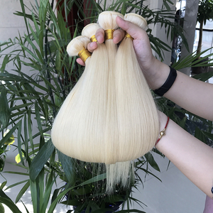 12A Raw indio cutícula alineada virgen barato 40 pulgadas paquete humano proveedor de cabello, color rubio recto 613 paquetes con <span class=keywords><strong>cierre</strong></span> - Product Image 3