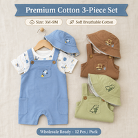 C28XL Haute Qualité Ensembles de 3 Pièces Nouveauté Vêtements Bébé Garçon Mode Été 3-18m Chapeaux Pantalons Imprimé Animal en Coton
