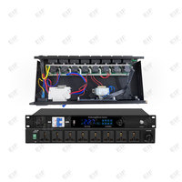 Nouveau modèle EIF PK-100 – Conditionneur d'alimentation audio métallique de haute qualité avec filtre et séquenceur de prises 8 sorties pour scène