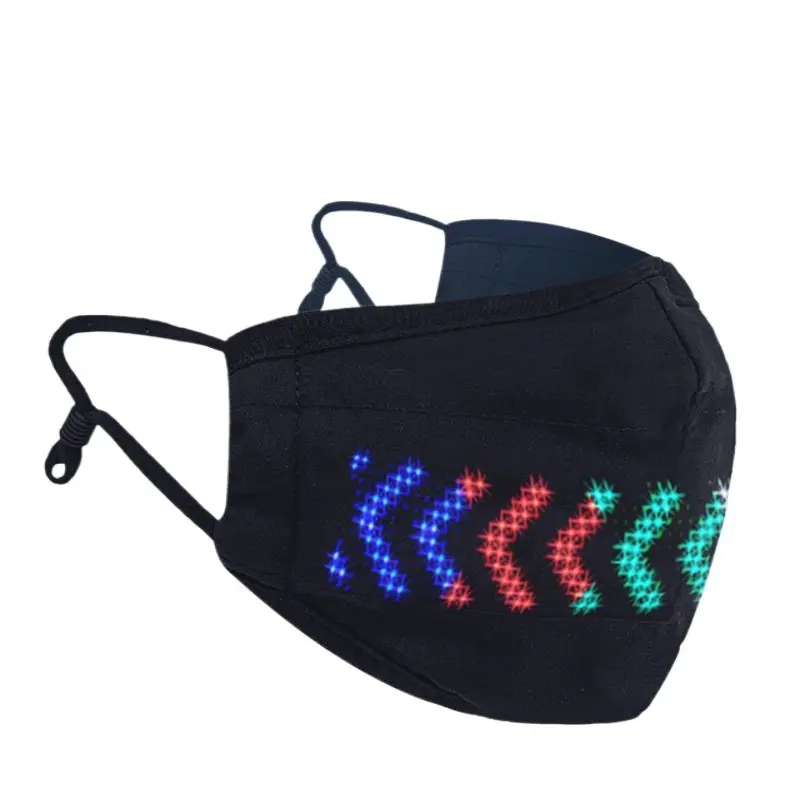 OEM Reusable LED Display DIY Messages Christmas Halloween Party LED Face Mask