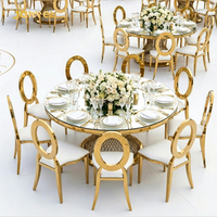 Tables d'événements pour salles de banquet de luxe, chaises et tables de mariage