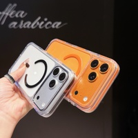 Coque de téléphone portable magnétique transparente à couleurs contrastées, compatible avec iPhone 18 Pro Max, la nouvelle coque tout-en-un.
