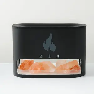 New Product 250mL Flame Aroma Diffuser Silent USB Diffuser Humidifier Aroma Lamp Himalayan Pink Salt Diffuser For Home