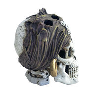 Crâne décoratif en résine pour aquarium, squelette de reptile, décoration pour aquarium, cachette décorative pour poissons