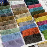 Tissu en velours et mousseline imprimé camouflage YX1615, tissé, léger et texturé, pour vêtements de mode