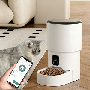 Distributeur automatique intelligent <span class=keywords><strong>pour</strong></span> animaux de compagnie, dosage précis, surveillance à distance, rechargeable, étanche, fini <span class=keywords><strong>les</strong></span> blocages de nourriture <span class=keywords><strong>pour</strong></span> chats, <span class=keywords><strong>bac</strong></span> scellé de 4 L, facile à nettoyer - Product Image 4