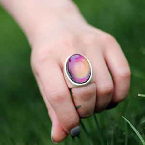 2021 di nuovo Modo Antico In Argento Sterling Cambiamento di Colore Magico Big Pietra Preziosa Dei Monili di Pietra Top Anello di Umore <span class=keywords><strong>per</strong></span> <span class=keywords><strong>la</strong></span> <span class=keywords><strong>Festa</strong></span> <span class=keywords><strong>della</strong></span> <span class=keywords><strong>Mamma</strong></span> regalo - Product Image 2