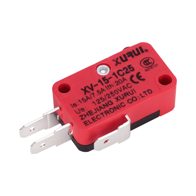 15A 250VAC SPDT Plastic Pin Plunger Micro Limit Switch