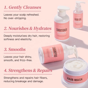 Productos para el Cuidado del <span class=keywords><strong>Cabello</strong></span> Natural de Marca Privada Sin Sulfatos, Champú Espesante con Aceite de Argán Orgánico y Aceite de Coco para el Crecimiento del <span class=keywords><strong>Cabello</strong></span> y la Caída del <span class=keywords><strong>Cabello</strong></span> - Product Image 3