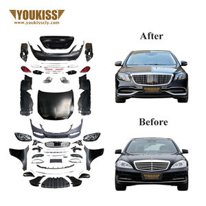 ชุดตัวถังเต็มรูปแบบสำหรับ <span class=keywords><strong>Mercedes</strong></span> <span class=keywords><strong>Benz</strong></span> S Class <span class=keywords><strong>W</strong></span> <span class=keywords><strong>221</strong></span> 2008-2013อัพเกรด MBH รุ่น2018-2020พร้อมฝากระโปรงกันชนหน้า - Product Image 1