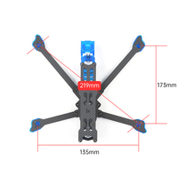 Cadre d'iFlight Chimera 5 FPV transmission d'image numérique HD 5 pouces rack ultra léger traversant le cadre d'avion FPV