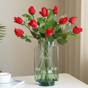 Real Touch Moisturizing Rose <b>Artificial</b> <b>Flower</b> Single Valentine's Day Gift Rose Bud for Home Decoration for Christmas - Product Image 4