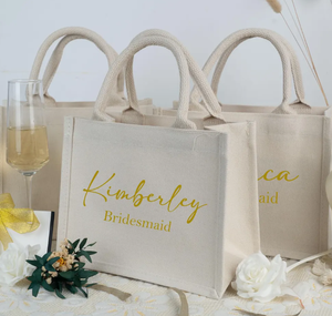 Oversized <b>luggage</b> canvas cotton handle silk gold color custom colored material <b>Weekend</b> party Canvas Shopping Tote <b>Bag</b> - Product Image 1