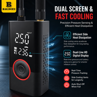 Pompe à air électrique sans fil BAIMEI, gonfleur de pneus de voiture rechargeable, numérique, portable pour voiture, SUV, fourgonnette, vente en gros OEM