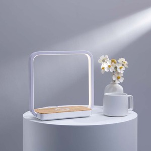 <span class=keywords><strong>WILIT</strong></span> <span class=keywords><strong>Lampe</strong></span> de chevet avec chargeur sans fil Qi, interrupteur à 3 niveaux de luminosité, source de lumière LED, design contemporain, écologique, 3500K - Product Image 5