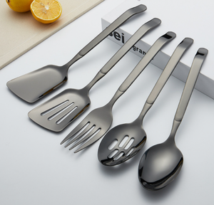 Juego de Cucharas de Lujo Doradas para Buffet, Cuchara Ranurada para Servir Alimentos, Pala para Freír, Cuchara para Freír - Product Image 5