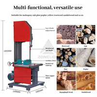 Scie à ruban verticale électrique pour le travail du bois, machine multifonctionnelle de découpe du bois