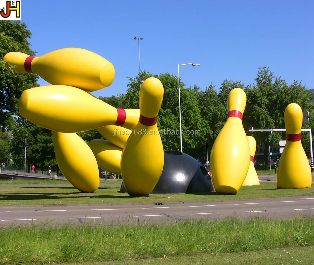 Pinos infláveis de tigela humana, conjunto de jogos esportivos