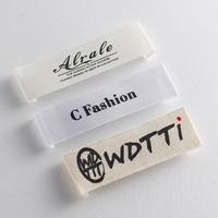 Étiquettes Tissées Damassées Autocollantes Personnalisées pour Vêtements en Coton, Logos Imprimés
