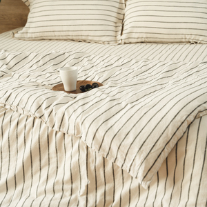 Set di Biancheria da Letto di Lusso in Lino 100% Personalizzato, Queen King <span class=keywords><strong>Matrimoniale</strong></span> Singolo, Include Lenzuola Federe <span class=keywords><strong>Copripiumino</strong></span> - Product Image 4