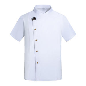 Overol <span class=keywords><strong>de</strong></span> Chef Estilo Vaquero para Hombre, Tejido, Manga Corta, Uniforme <span class=keywords><strong>de</strong></span> Trabajo para Cocina, Catering y Restaurante, Uniformes <span class=keywords><strong>de</strong></span> Verano - Product Image 4