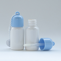 Nouveau design de tube à gloss cosmétique en ABS, logo personnalisé, 3,2 ml, bouteille de lait pour enfants, blanche, vide, avec porte-clés, impression sérigraphique