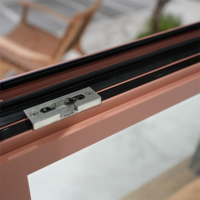 Ventanas de vidrio de aluminio de diseño de gama alta Ventanas de vidrio de aluminio con acristalamiento de doble impacto templado para el hogar Villas de lujo