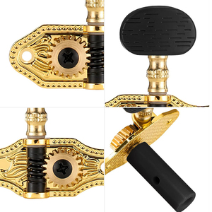 Classical <b>Guitar</b> <b>Tuning</b> keys <b>Pegs</b> Gold-plated Black Knob Machine Head for classical guitarra accessories set - Product Image 3
