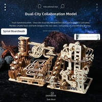 Puzzle éducatif tridimensionnel transfrontalier, modèle de circuit de billes, jouets en bois assemblés à la main, ornements haut de gamme