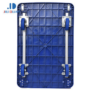 Chariot à main en plastique, capacité de 300kg, 50x70cm, 4 roues, poignée pliable, plate-forme, chariot - Product Image 1